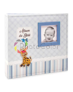 Álbum Ical BeBê Tecido 10x15 200 fotos 864 Ferragem