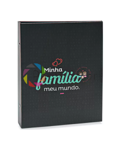 Álbum Ical Criativa 10x15 160 Fotos 945 Folha Preta Rebite