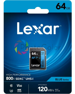 Cartão Memória Lexar Blue 64gb 120mb/s