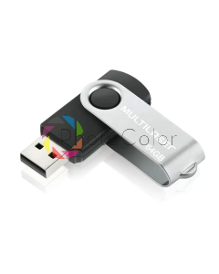 Pen Drive Twist 64GB USB Leitura 10MB/s e Gravação 3MB/s Preto Multilaser- PD590