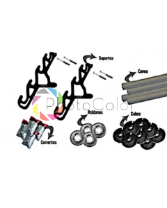 Conjunto Fundo Infinito Fixo Teto p/4 Fundos