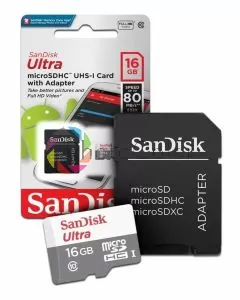 Cartão Memória Sandisk Ultra Micro SDHC 16GB 80MB/s