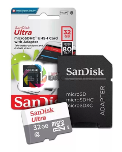 Cartão Memória Sandisk Ultra Micro SDHC 32GB 80MB/s